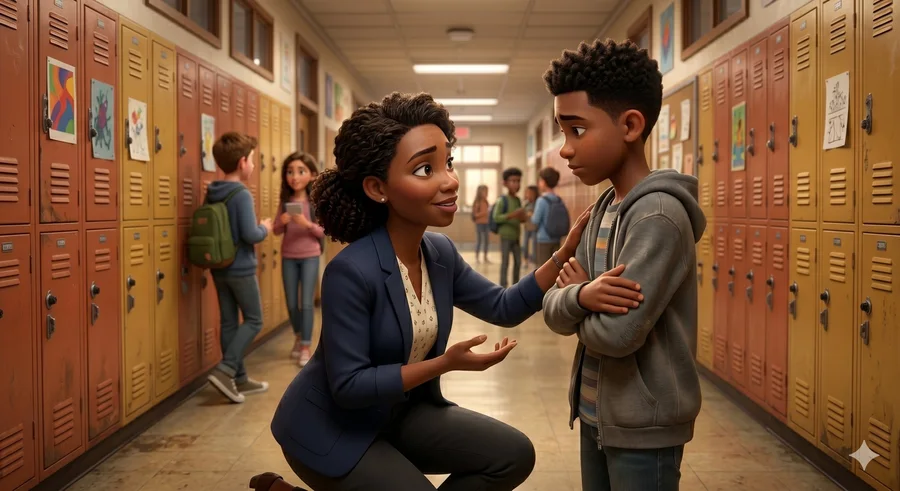 Hallway conversation